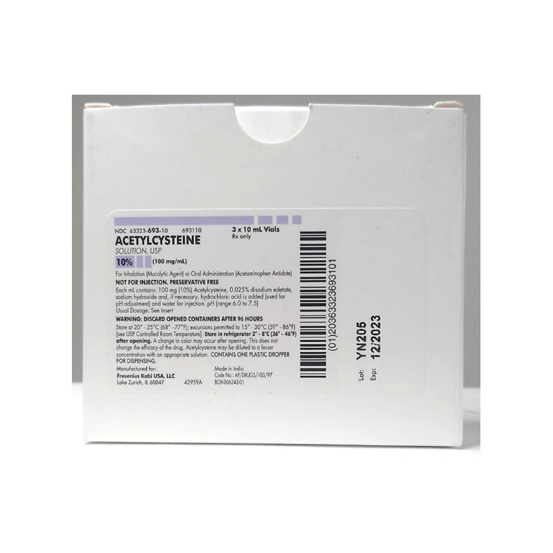 ACETILCISTEINA 10% 100 MG/10 ML