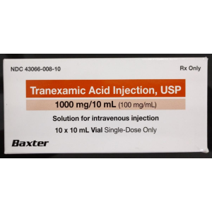 ACIDO TRANEXAMICO INYECCION, USP 1,000 MG/10 ML (100 MG/ML)