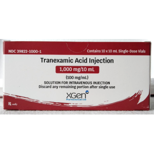 ACIDO TRANEXAMICO INYECCION, USP 1,000 MG/10 ML (100 MG/ML)