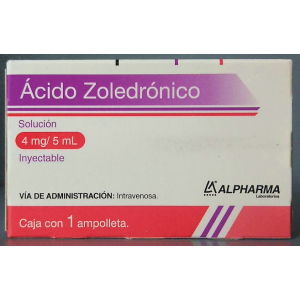 ACIDO ZOLEDRONICO SOLUCION 4MG/5ML INYECTABLE