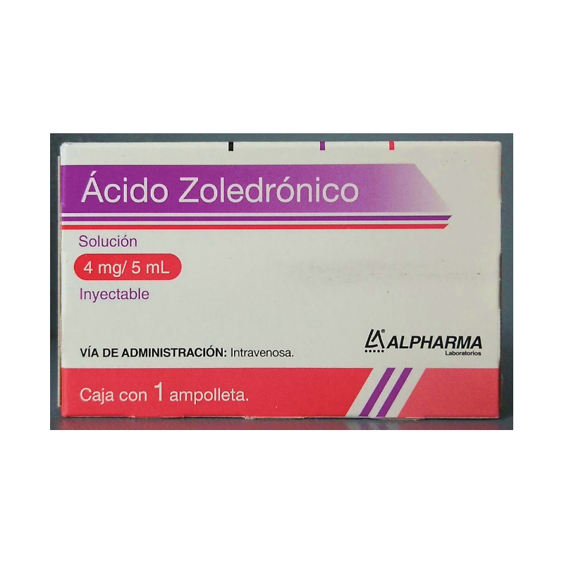 ACIDO ZOLEDRONICO SOLUCION 4MG/5ML INYECTABLE